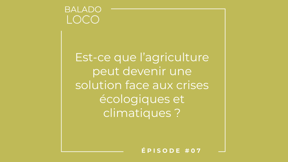 Balado LOCO - Épisode 07 - l'agriculture peut-elle devenir une solution aux crises écologiques et climatiques?
